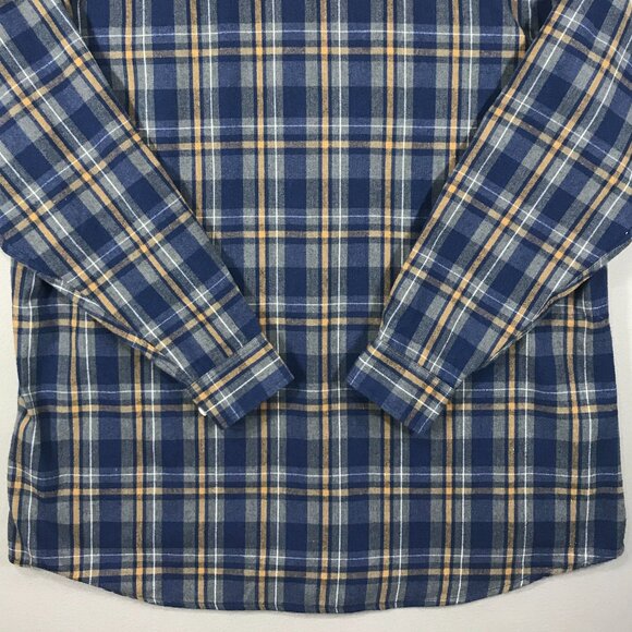 Swisswell Shirt Men's 2XL Blue Plaid Flannel Button Down Long Sleeve Pockets - Picture 6 of 11